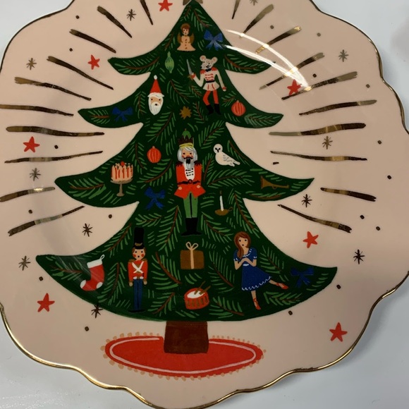 Anthropologie x Rifle Paper Co Christmas Tree Nutcracker Plate - Picture 4 of 8